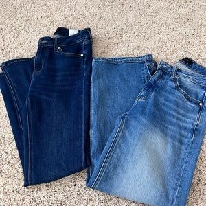 Quince Dark and Light Blue Women's Straight Leg Jeans